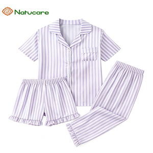 Pigiami Personalizzati di Alta Qualità per Bambini, Abbigliamento Intimo, Abbigliamento per Casa, <span class=keywords><strong>Camicia</strong></span> <span class=keywords><strong>da</strong></span> <span class=keywords><strong>Notte</strong></span> a Righe, Abbigliamento <span class=keywords><strong>da</strong></span> <span class=keywords><strong>Notte</strong></span> per Ragazze e Ragazzi - Product Image 1