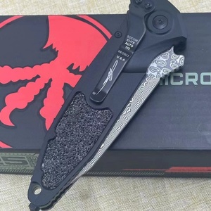 มีด战术คุณภาพสูงปรับแต่งได้ ผลิตจากสแตนเลส ด้ามจับอะลูมิเนียม พร้อมปลอกมีด เทคโนโลยีไมโคร สำหรับใช้งานกลางแจ้ง OEM จำนวนจำกัด - Product Image 3