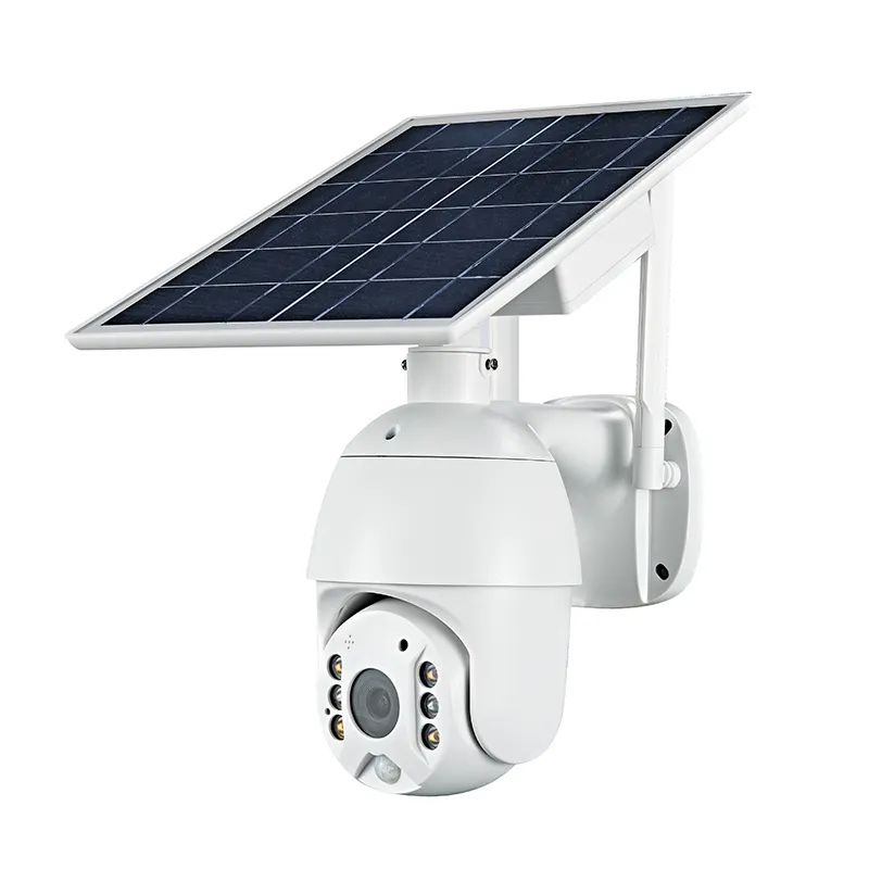 كاميرا أمن بالطاقة الشمسية 2K 4K شبكة اتصال جي إس إم 2 جيجا 3 جيجا 4 جيجا وواي فاي 2 ميجا بيكسل 4 ميجا بيكسل 6 ميجا بيكسل 8 ميجا بيكسل تعمل بالطاقة الشمسية كاميرات بي تي إس آي بي CCTV