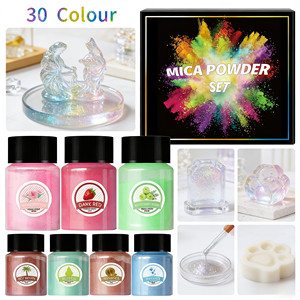 Poudre de mica pour résine époxy, nail art, slime, pigment colorant pour résine, poudre à ongles pour fabrication de savon, peinture d'ombres à paupières, bijoux, artisanat DIY - Product Image 1