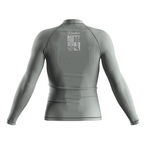 เสื้อแรชการ์ดผู้ชายแบบสั่งตัดพิเศษ คอสูง ซิปยาว ป้องกันแสงแดด UPF 50+ แขนยาว สำหรับเล่นเซิร์ฟและว่ายน้ำ - Product Image 2