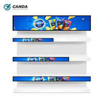 Écran LCD de 35 pouces, 500 nits, 178 degrés de vision, ultra large 19:1 pour affichage promotionnel sur comptoir de caisse