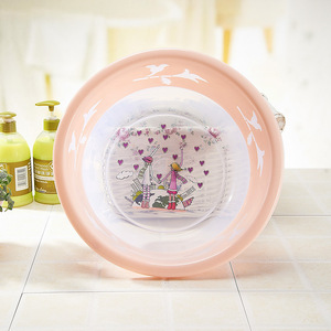 Plastic Washbasin Transparent PP Material <b>Round</b> Deepened Thickened <b>Basin</b> For Household Use Blue Color - Product Image 5