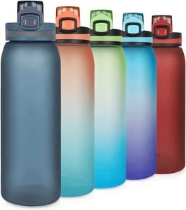 Botella de Agua Deportiva de 30 oz con Tapa Abatible a Prueba de Fugas, Libre de BPA, Tritán Reutilizable, para Gimnasio y Actividades al Aire Libre - Product Image 1