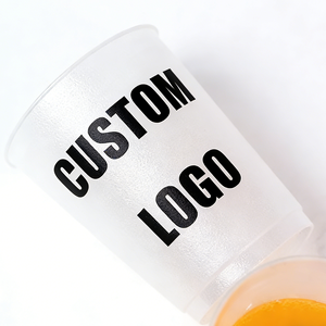 Personalized Frosted PP <b>Plastic</b> Custom <b>Cups</b> with UV Printing 90mm Diameter for Wedding 12oz Juice Drinking Party Supplies - Product Image 4