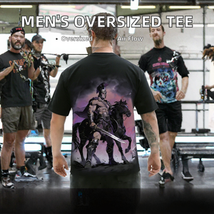 <b>Men</b> Oversized Gym <b>T</b> <b>Shirt</b> O Neck Breathable Short Sleeve Puff Print Fitness Tee Sporty Streetwear - Product Image 2