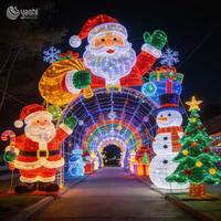 Décoration de renne rougeoyante faite à la main de qualité supérieure-Lanterne de renne LED pour décoration extérieure de Noël e
