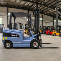 Chariot élévateur électrique 2,5 tonnes, batterie lithium-ion, utilisation intérieure/extérieure, avec moteur haute efficacité durable