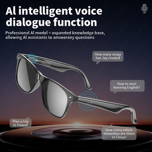 LIGE BWW100 Gafas inteligentes Respuesta de teléfono Ai Traducción inteligente Asistente de voz A prueba de polvo Escuchar música UV400 Gafas de sol - Product Image 3
