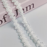 Ruban élastique en dentelle noir et blanc de 10 mm, forme croissant de lune, pour sous-vêtements, bretelles, sangles, haute qualité