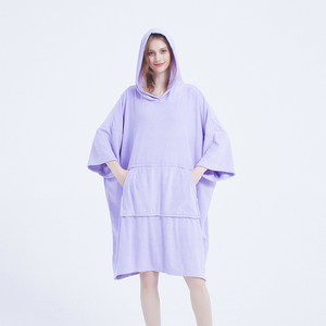 Robe changeante d'usine en microfibre séchage rapide personnalisé pour adultes adolescents à capuche Surf <span class=keywords><strong>Poncho</strong></span> serviette <span class=keywords><strong>de</strong></span> plage - Product Image 3