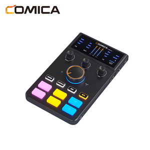 COMICA ADCaster C1-K1 Microphone sans fil léger et portable à condensateur cardioïde avec changeur de voix et kit carte son 2.4G pour le direct - Product Image 3