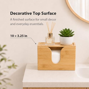 Distributeur mural moderne et écologique pour boîte à mouchoirs pliés et porte-serviettes en papier avec couvercle pour salle de bain, cuisine, bureau - Product Image 4