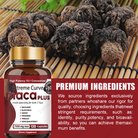 RTS Premium Maca Root Plus Vitamine Capsules 7500mg Formule de Soutien pour Courbes Féminines, Fesses et Hanches Aguaje Black Maca 120 Capsules