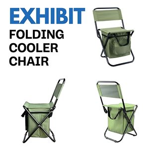 Chaise pliante d'extérieur portable 3-en-1 avec sac de rangement et isolation du dossier pour jardin, plage, camping et pêche - Product Image 3