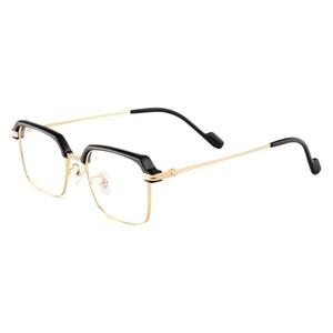 Montures de lunettes rectangulaires en alliage de titane Danyang, demi-montures, protection anti-lumière bleue, unisexe, verres en résine 01177 - Product Image 1