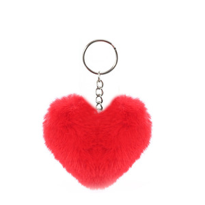 Vente en <span class=keywords><strong>gros</strong></span> de porte-clés en fourrure de léopard moelleuse de 8 cm, <span class=keywords><strong>pompon</strong></span> en peluche, porte-clés de voiture, fleur en fausse fourrure, pendentif de sac de dessin animé, porte-clés en forme de cœur - Product Image 1