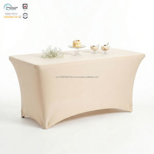 Funda de Mesa Elástica de Spandex Dorada de 32 Pulgadas, Moderna, Impermeable y Ecológica, Sin Necesidad de Planchado, para Fiestas - Product Image 1