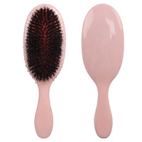 Brosses à cheveux en poils de sanglier avec dents de couette en Nylon, poils de sanglier naturels, peignes d'extension de cheveux, brosses à cheveux