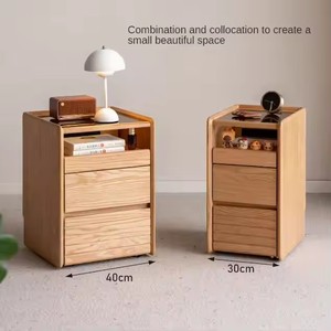 Di chuyển tre đầu giường với <span class=keywords><strong>2</strong></span> ngăn kéo ẩn xử lý cạnh giường ngủ bảng gỗ bên bảng cho đồ nội thất phòng ngủ - Product Image 4