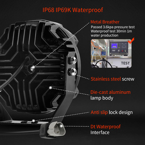 Faro Laterale Amber DRL Spot Beam 517M Super Luminoso 196W, Luce Spot 4X4 con Fascio a 270 Gradi, Faro Angolare da 7 Pollici - Product Image 5