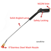 Pistolet de lavage à jet à haute pression professionnel de nettoyage de voiture SS 4000 et lance de 50cm-barre 280 avec buse d'extension