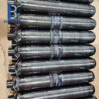 Tabung Gas Mini Tekanan Tinggi 0.5L 0.58L 4500psi 300bar untuk Berenang, Paintball, dan Pernapasan, Botol Udara PCP Serat Karbon