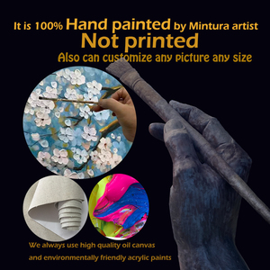 <span class=keywords><strong>Peinture</strong></span> à l'huile <span class=keywords><strong>acrylique</strong></span> florale <span class=keywords><strong>abstraite</strong></span> faite à la main sur toile Mintura MT163810, art décoratif élégant pour salon, peintures de fleurs - Product Image 4