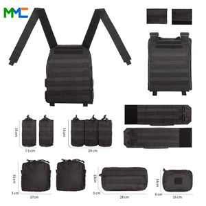 Sac banane tactique en polyester MMC, gilet porte-plaques noir pour la chasse, vente en gros d'usine - Product Image 5