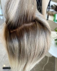 <span class=keywords><strong>Parrucca</strong></span> Ebraica Kingdom Silk Top in Capelli Umani Europei Remy Premium, Colore Biondo Balayage, Base in Seta, <span class=keywords><strong>Parrucca</strong></span> Frontale in Pizzo per Donne con Perdita di Capelli - Product Image 5