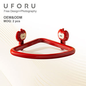 Organisateur d'angle mural en plastique UFORU pour salle de bain et toilettes, avec design de style Apple, supports de rangement - Product Image 1