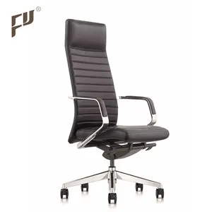 FURICCO Classical Stripe Design High Back Executive Leather Chair Business Office Chair