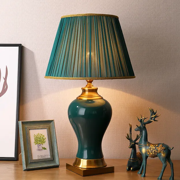 Popular Hot Selling Ceramic Table Lamp Modern Soft Luminous White LED Body Power Item Lighting Style Bedside Lamp