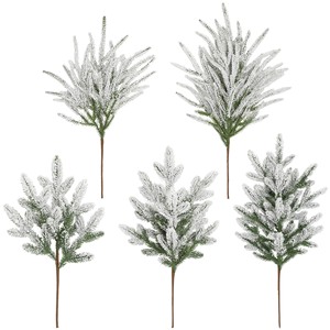 Ramas <span class=keywords><strong>de</strong></span> Pino Artificiales con Flores Fokker y Hojas <span class=keywords><strong>de</strong></span> Pino para Arreglos Florales y Decoración Navideña - Product Image 4
