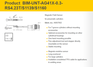 Sensores Magnéticos Originales Nuevos BIM-UNT-AG41X-0.3-RS4.23T/S1139/S1160 BIM-AKT-AP6X 7M con KLA1 BIM-IKT-Y1X-H1141 con KLI3 - Product Image 5