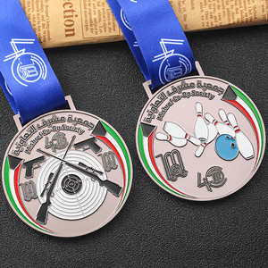 制造奖牌行业廉价金属锌合金压铸奖牌定制射击游泳足球多重运动奖牌 - Product Image 3