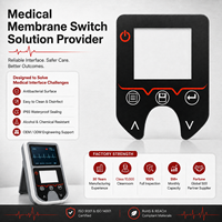 Panel de Control de Membrana con Gráficos Impermeables para Equipos Médicos Personalizados de Fábrica, Teclado de Membrana con Botones