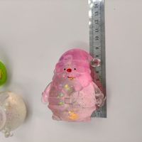 Ensemble de jouets sensoriels anti-stress scintillants et transparents en forme de sapin de Noël, bonhomme de neige et cloche, remplis de maltose, à remontée lente