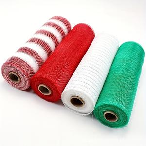 पॉली बर्लैप जाल रोल क्रिसमस सजावटी मालदार 25 सेमी धातु पन्नी रिबैस मालदार पिलावट पार्टी - Product Image 4