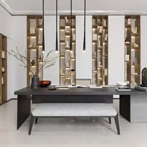 Estantería de madera con diseño moderno para el hogar, mueble móvil de 6 niveles
