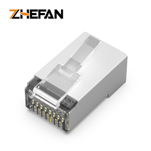 Модульный разъем Rj45 Cat6 Ftp Sftp экранированный Золотой контакт 8p8c Штекерный Ethernet-разъем Rj45 проходной разъем - Product Image 4