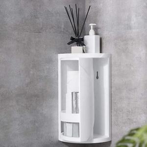 Mobiletto Girevole Portaoggetti per Spazzolini e <span class=keywords><strong>Shampoo</strong></span>, <span class=keywords><strong>Mensola</strong></span> per <span class=keywords><strong>Doccia</strong></span>, Ripiani da Cucina, Scaffale Angolare in Plastica - Product Image 6