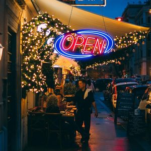 Nhà máy tùy chỉnh mở dấu hiệu cho kinh doanh <span class=keywords><strong>LED</strong></span> hộp đèn treo điều khiển từ xa quảng cáo chiếu sáng Neon Đăng - Product Image 6