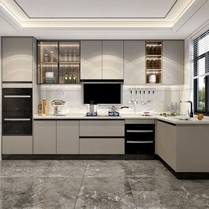 Muebles de Cocina Importados de Estilo Europeo Moderno, Gabinetes de Almacenamiento y Despensa para Cocinas y Apartamentos de Lujo - Product Image 3