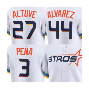 2025 nuevos hombres 27 <span class=keywords><strong>Jose</strong></span> Altuve 44 Yordan <span class=keywords><strong>Alvarez</strong></span> 3 Jeremy Pena cosido bordado blanco béisbol Jersey camisetas - Product Image 1