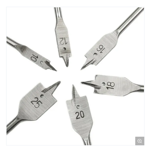 Juego de brocas de pala plana de madera de buena calidad con vástago hexagonal de cambio rápido, tri-punta y ranura, para drenaje geocompuesto - Product Image 6