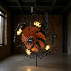 Ventilador de Techo LED Vevor de 21 Pulgadas con Luz, Control Remoto, 6 Velocidades, Industrial, de Pared, para Interiores, con Motor AC de Montaje Empotrado - Product Image 2