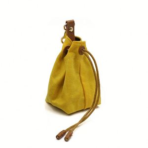 Sac de rangement en toile pour nourriture pour animaux de compagnie, avec cordon de serrage, pour l'extérieur, petite pochette pour friandises pour chien avec grande ouverture - Product Image 1