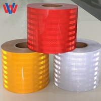 Ruban Réfléchissant Prismatique EGP Haute Visibilité en PVC, Très Adhésif, Déchirable, Imprimable, pour Signalisation Routière, Certifié ECE, Blanc, Excellent, Faible Coût