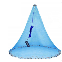 Red de Pesca Nocturna de Alta Visibilidad, Color Amarillo, para Pesca Profesional, Malla de 3/8 Pulgadas, Red de Lanzamiento Resistente para Agua Salada y Dulce